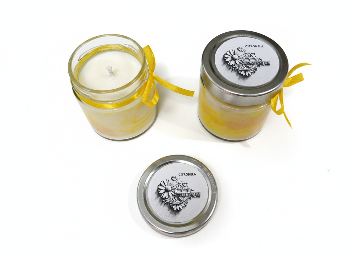 Vela en tarro esencia Citronela