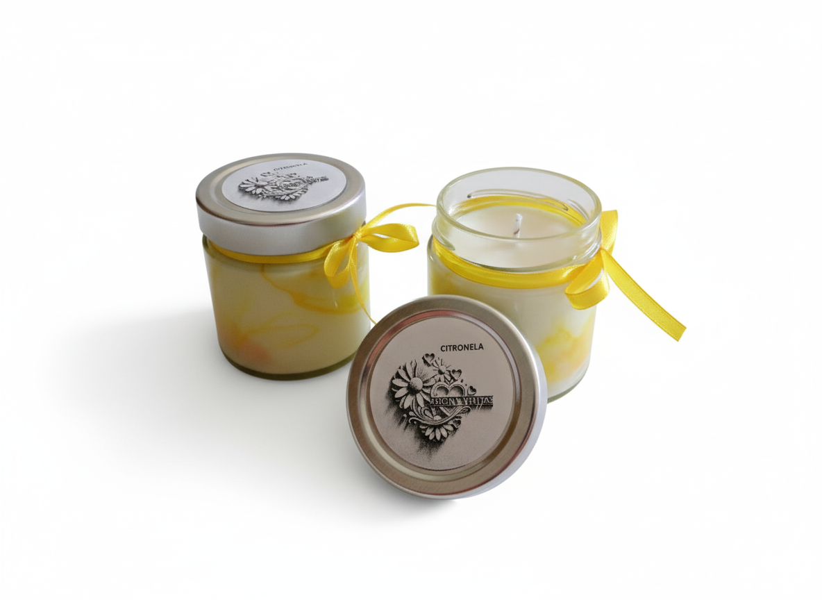 Vela en tarro esencia Citronela